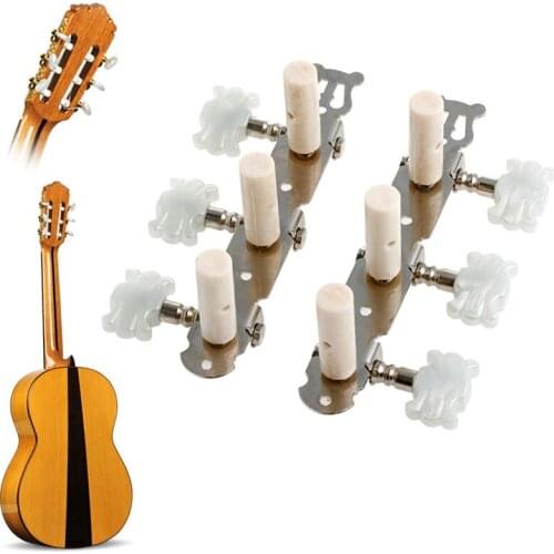 One pair Guitar Tuning Pegs Machine Tuners White Machine Head for Classic Guitar