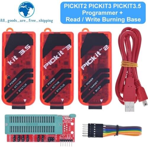 PICKIT3 PIC KIT3 PICKIT 3 Programmer Offline Programming PIC Microcontroller Chip Monopoly+PIC Programmer adapter seat