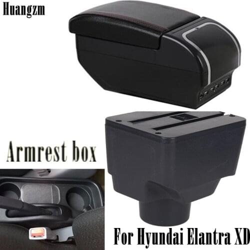 For Hyundai Elantra XD armrest box central Store content Storage box with cup holder ashtray 9 USB interface