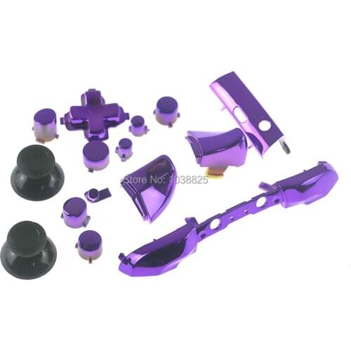 Full set Chrome LB RB RT LT Bumper Buttons Set Thumbstick Cap Dpad replacement for Xbox One S for Xbox One Slim Controller