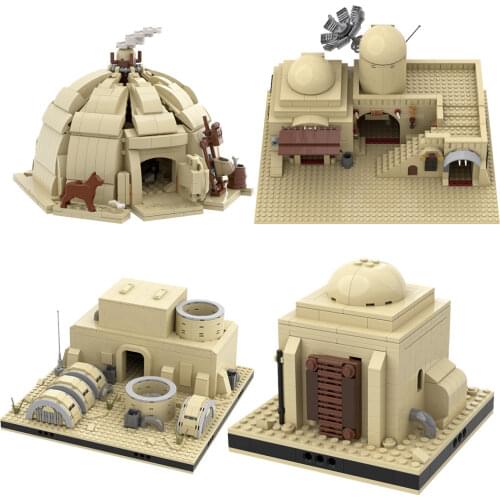 Desert Power Plant Desert Village Eisley-Cantina Slums Home Building Space Wars MOC-56069 Building Block for Children Gfit