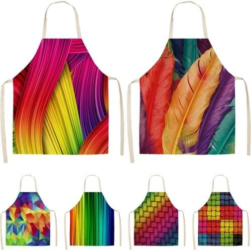 Rainbow Aprons Baking Accessories Kawaii Apron Apron Kitchen Custom Apron Kid Apron Linen Apron Aprons for Woman Colorful Apron