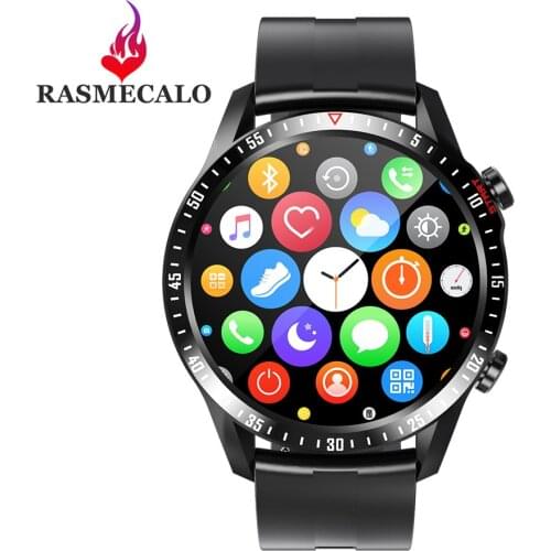 RASMECALO 2021 New Smart Watch Men For Android IOS Phone Heart Rate Temperature GPS Motion Track Full Touch Screen Smartwatch