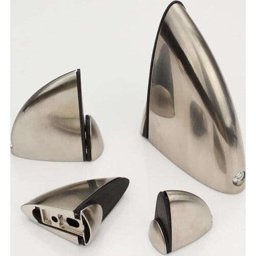 Adjustable Zinc Alloy Glass Clamps Shelves Support Bracket Clips Glass board Tip mouth style Bright chrome/Brushed silver