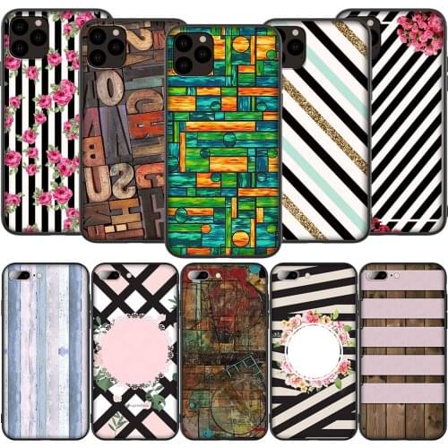 Lavaza K102 Pattern Wood Textures Silicone Soft Case for iPhone 12 Mini 11 Pro XS Max XR X 8 7 6 6S Plus 5 5S SE 2020