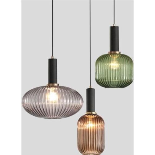 Nordic Candy Can Glass Pendant Lights Restaurant Bar Living Room Dining Lighting Modern Bedroom Cafe Pendant Lamps E27 Fixtures