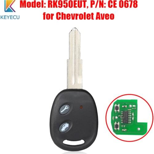 KEYECU Smart Remote Car Key FOB 433.92MHz 48 Chip 2B for Chevrolet Aveo 2009 2010 - 2014 2015 2016 Model: RK950EUT P/N: CE 0678