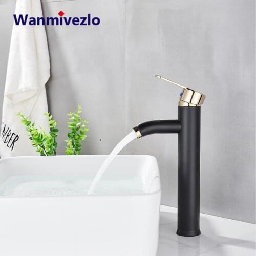 Basin Faucet Retro Black Faucet Taps Bathroom Sink Faucet Single Handle Hole Deck Vintage Wash Hot Cold Mixer Tap Crane