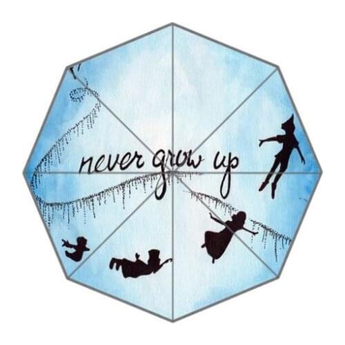 Special Offer Brand New Unisex Custom Peter Pan Never Grow Up Foldable Umbrella