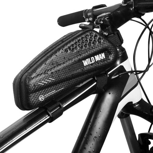 WILD MAN Bicycle Bag Rainproof Bike Frame Front Top Tube Bag Ultralight Portable Cycling Pannier Hard Shell Bag Bike Accessories