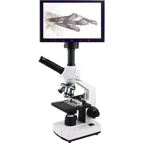 TV type Professional Lab sperm biological HD microscope 640X + USB electronic digital eyepiece +7-inch LCD