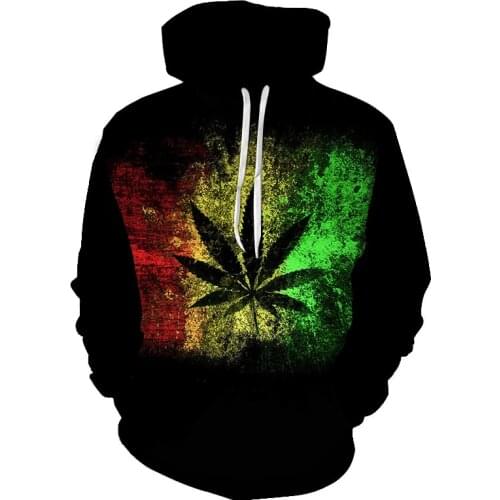 3D Print weed hoodies tops pullover Men/Women Hooded Sweatshirts Casual green weed leaf Hoodie weed boys hoodies jacket homme