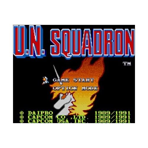 U.N. Squadron NTSC Version 16 Bit 46 Pin Big Gray Game Card For USA Game Players