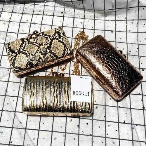 ROOGLI Snake evening Bag / hand bag / shoulder bag / straddle bag preferred for wedding party nightclub 2021NEW