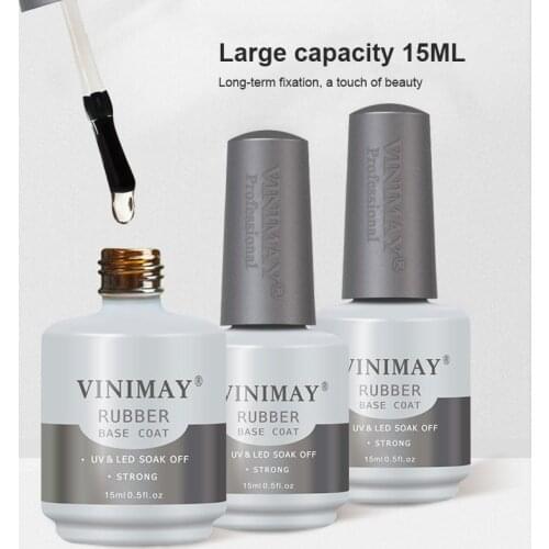 VINIMAY Nail Top Coat Nail Art Rubber Base Glue Reinforced Base Glue Sealing Layer Tough Base Glue Base Gel Manicure Tools TSLM2