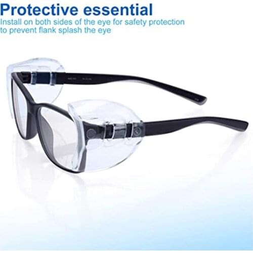 1Pairs Safety Eye Glasses Side Shields Slip on Clear Shield for Safety Glasses Fits Most Eyeglasses Myopic Flap sheet splash ins