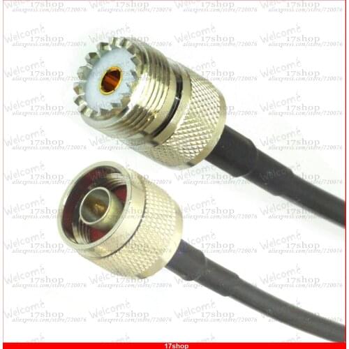 10PCS N male Plug TO UHF female jack crimp for RG58 cable jumper pigtail 50cm