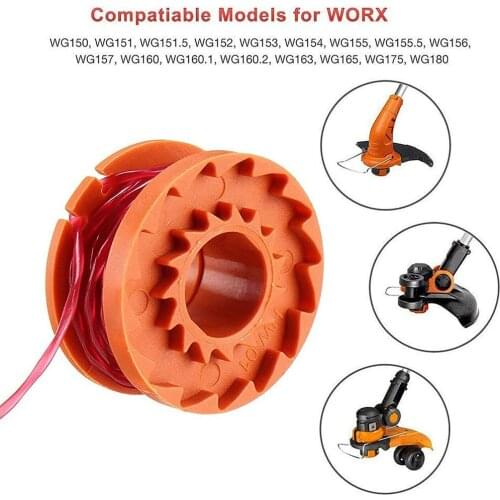 2PCS Lawn Mower Parts Spools And Wires WG150E WA0004 Garden Tools Lawn Mower Wire Axis Accessories