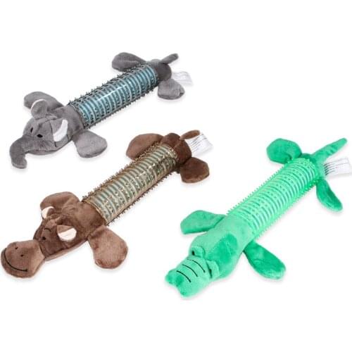 2020 Chewing toy cute pet dog cat plush rubber squeak dog toy fun wool durability chewing molar toy suitable for all pets