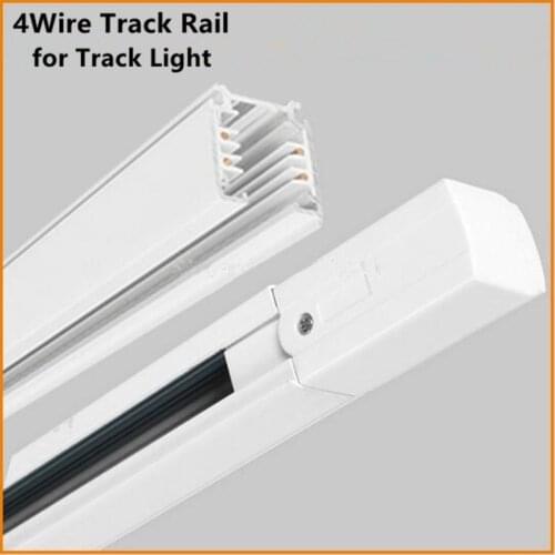 3 Phase Circuit 4 Wire Track Rail LED Track Light Rail Lighting Global Track System Universal Rails Track Lamp Rail 1m