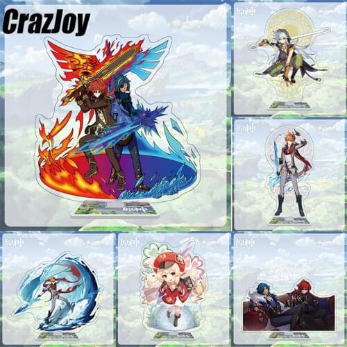 Anime Game Genshin Impact Acrylic Stand Lisa Kaeya Diluc Bazor Klee Fischl Mona Xiao Ning Tartaglia DeskDecor Standing Sign Gift