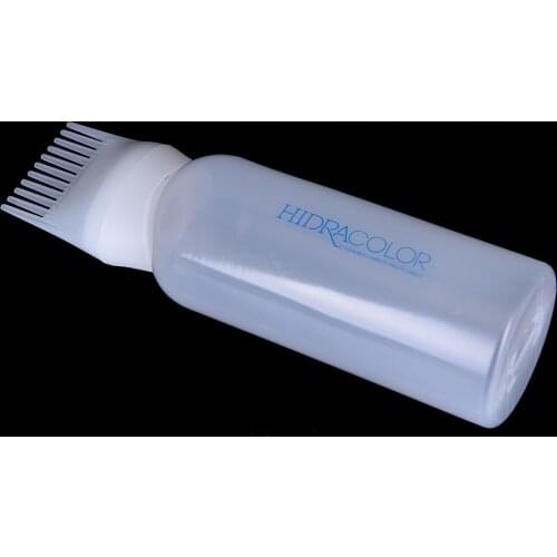 120Ml Plastic Hair Dye Refillable Bottle Applicator Comb Dispensing Salon Hair Coloring Hairdressing Styling Bleach Tint Tool