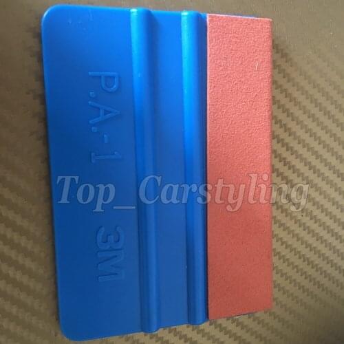 Protwraps 100pcs/Lot Car Film Tool Vinyl Blue Plastic Scraper Squeegee With Soft Felt Edge For Car Auto