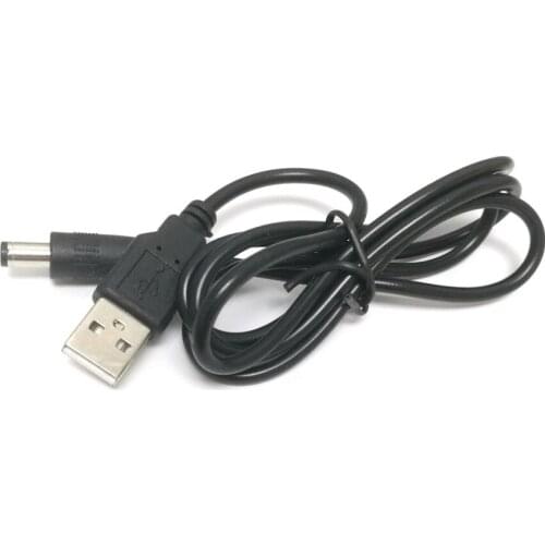 Free Shipping 1PC USB charging cord 5V DC cable / 9V step-up DC cable round connector 5.5X2.1mm 1meter long