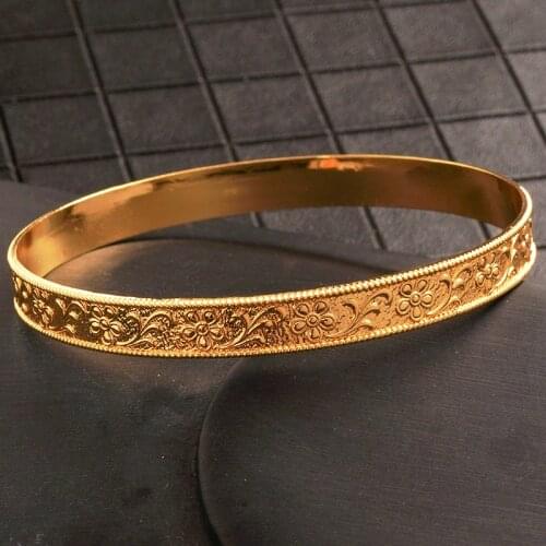 Moroccan gold bracelet ladies closed pattern bracelet