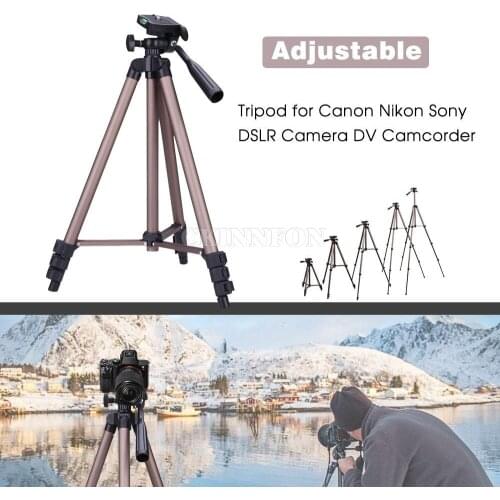 DHL 50PCS WT3130 Protable Lightweight Aluminum Camera Tripod With Rocker Arm Carry Bag For Canon Nikon Sony DSLR Camera