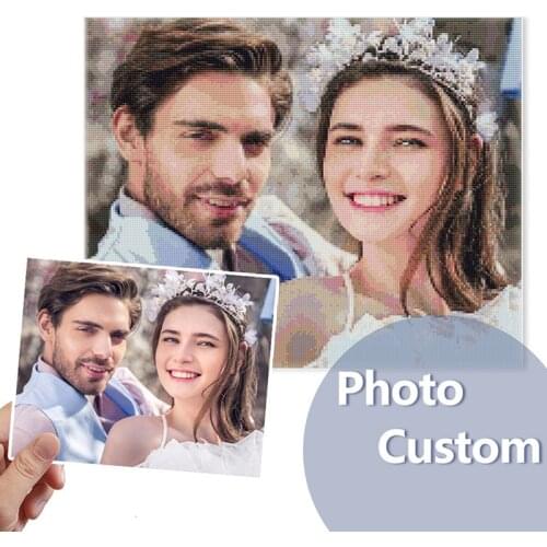 Photo Custom Diamond Painting 5D DIY Picture of Rhinestones Diamond Embroidery Cross Stitch Kit Home Wedding Decoration Gift