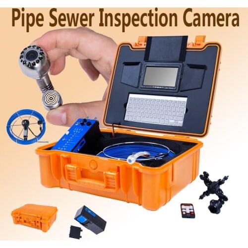 20M 25MM Lens 7" LCD Pipe Inspection Video Camera Drain Sewer Pipeline Industrial Endoscope Support Keyboard Function