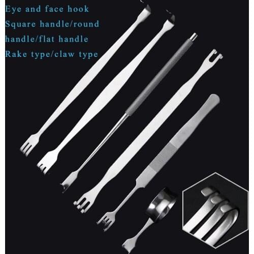 Stainless steel eye bag double eyelid eyelid pull round handle claw type eye eye beauty salon plastic surgery tool