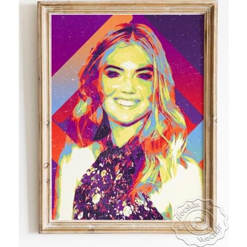 Fashion Model Kate Upton Art Prints Poster, Sexy Female Star Wall Picture, Beauty Woman Portrait Fans Collection Gift Home Decor