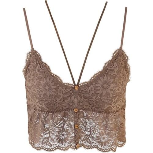 2021 NEW Bralette French Underwear Breathy Lace Bra- Womens Sexy Lace Back Thin No Steel Ring Small Chest Strap With Bra