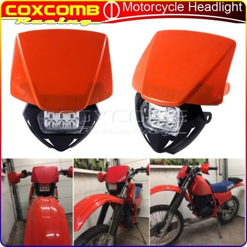 Motorbike LED Front Headlight Dirt Bike Head Lamp Off Road For Suzuki DRZ RMX Yamaha WRF TTR XT YZF WR 85/125/250/400/426/450
