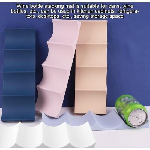 Wine Bottle Rack Plastic Beverage Storage Holder Anti-Slip Water Bottle Wine Bottle Can Organizer Kitchen Supplies