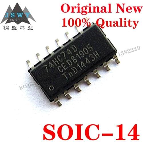 74HC74D Semiconductor Edit Integrated Circuit Trigger IC Chip Use for the arduino nano uno Free Shipping 74HC74D