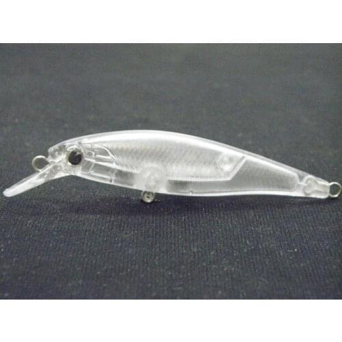 WLure 7.5cm 6g 2018 Model 10 per set with Free Fishing Eyes Tight Wobble Unpainted Minnow Fishing Lure UPM762