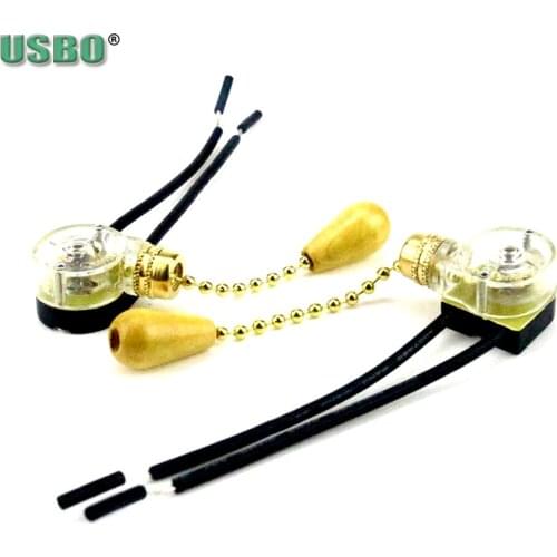 5pcs High quality 250V 6A half transparent pull online zipper switch Ceiling Meals chandeliers wall lamp switch