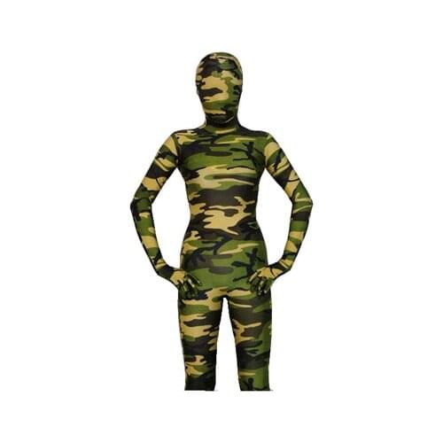 Lycra Spandex Multicolor Camouflage Unisex Zentai Suit halloween cosplay party show suit