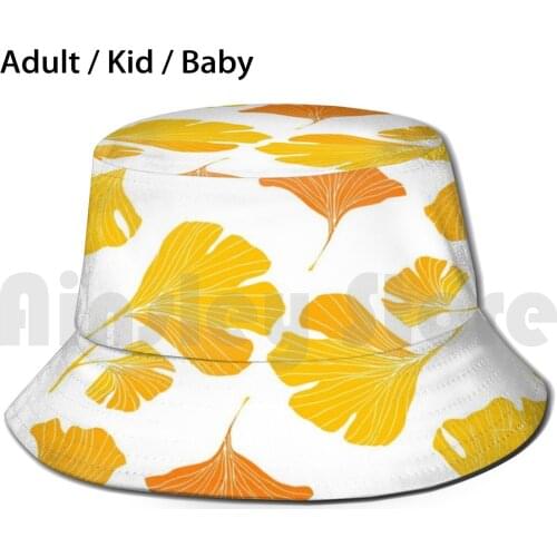 Gingko For Days 2.0 Sun Hat Foldable UV Protection Ginkgo Leaves Beijing Asia Asian Botanical Herbal