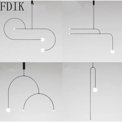 Modern Chandelier Pendant Lamp Geometric Hanging Lights for Bedroom Bedside Decorative Glass Lamps Chandeliers Lighting Fixtures