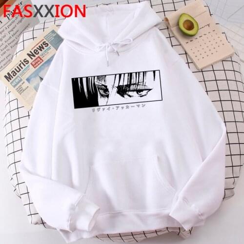 Attack on Titan Levi Ackerman Harajuku Unisex Hoodies Men Japanese Anime Titan Attack Shingeki No Kyojin Sweatshirt Hoody Male