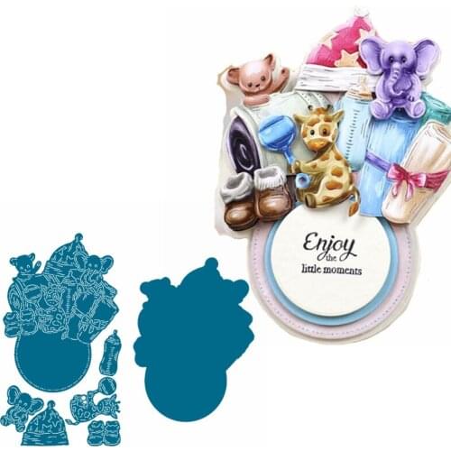 Adorable Baby Toys Metal Cutting Dies Giraffe Elephant Die Cuts For Card Making DIY Decoration New 2019 Embossed Crafts Cards