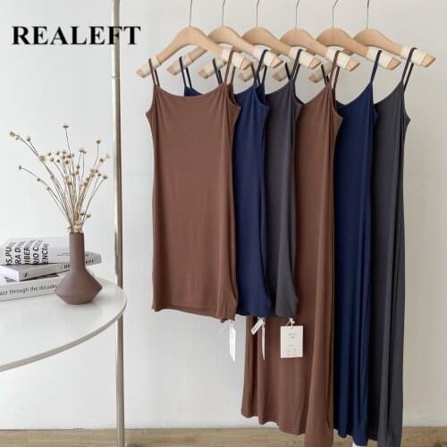 REALEFT Solid Color Sleeveless Womens Summer Dress Elegant Fashionable Square Collar Basic Casual Pencil Dresses for Ladies