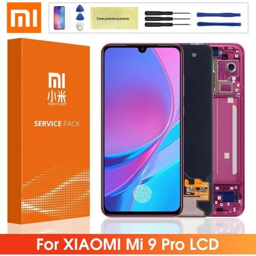 6.39'' Super Amoled LCD For Xiaomi Mi 9 Pro LCD Display Touch Screen Digitizer Parts With Frame For Mi9 Pro
