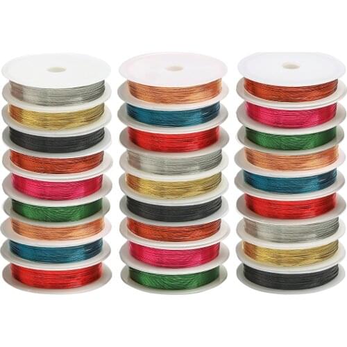 1Pcs 0.4mm 10M Mixs Color Enameled Copper Wire Jewelry Beads Bracelet Making Material Beading Wire Diy Jewelry Accessories