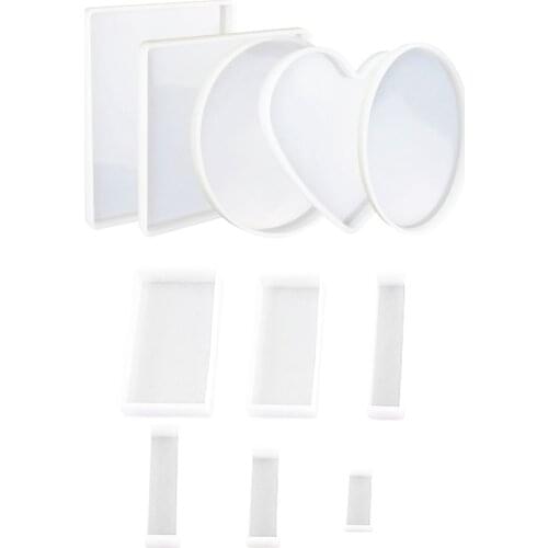 2Set Large Resin Molds Shiny Epoxy Resin Molds Diy Silicone Molds for Casting Resin Mold, 1 Set 6 Style & 1 Set 5 Style