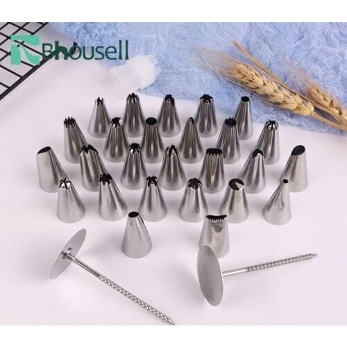 26 Pcs Stainless Steel Nozzles Cake Decorating Tools Reusable Bakeware Home Cake Shop Cream Nozzles DIY Cake Decorating Tools